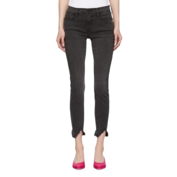 Frame jeans Le Skinny de Jeanne Triangle Hem Crop Skinny size 30 - Picture 1 of 7